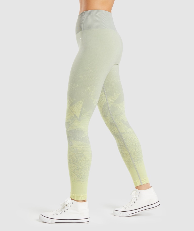 Gymshark Adapt Ombre Bezšvové Legíny Trojuholník- šedo-šedé