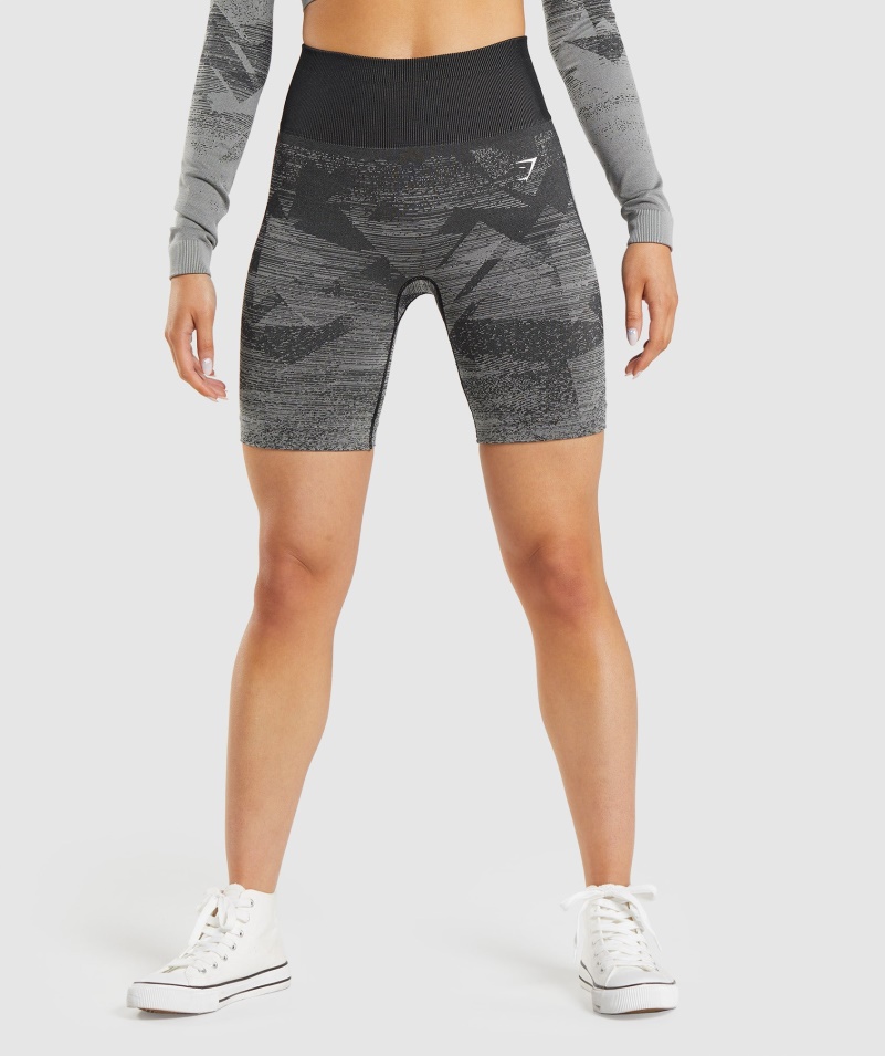 Gymshark Adapt Ombre Bezšvové šortky Trojuholník-čierne