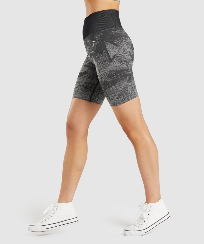 Gymshark Adapt Ombre Bezšvové šortky Trojuholník-čierne