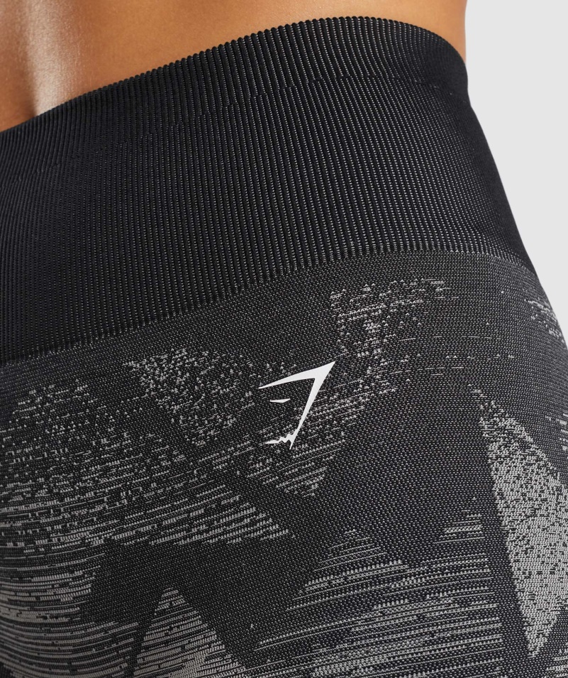 Gymshark Adapt Ombre Bezšvové šortky Trojuholník-čierne