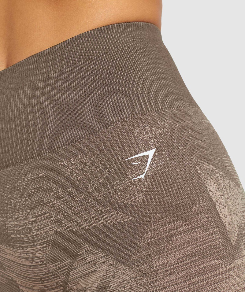 Gymshark Adapt Ombre Bezšvové šortky Trojuholník-penny Hnedé