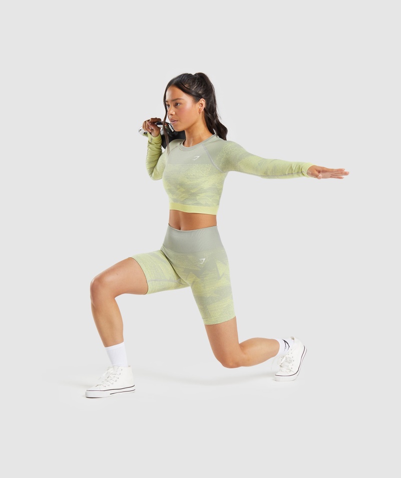 Gymshark Adapt Ombre Bezšvové šortky Trojuholník-taupe Sivá