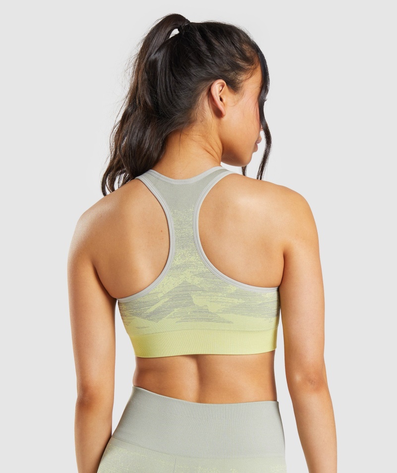 Gymshark Adapt Ombre Bezšvová športová Podprsenka Trojuholník-taupe šedá