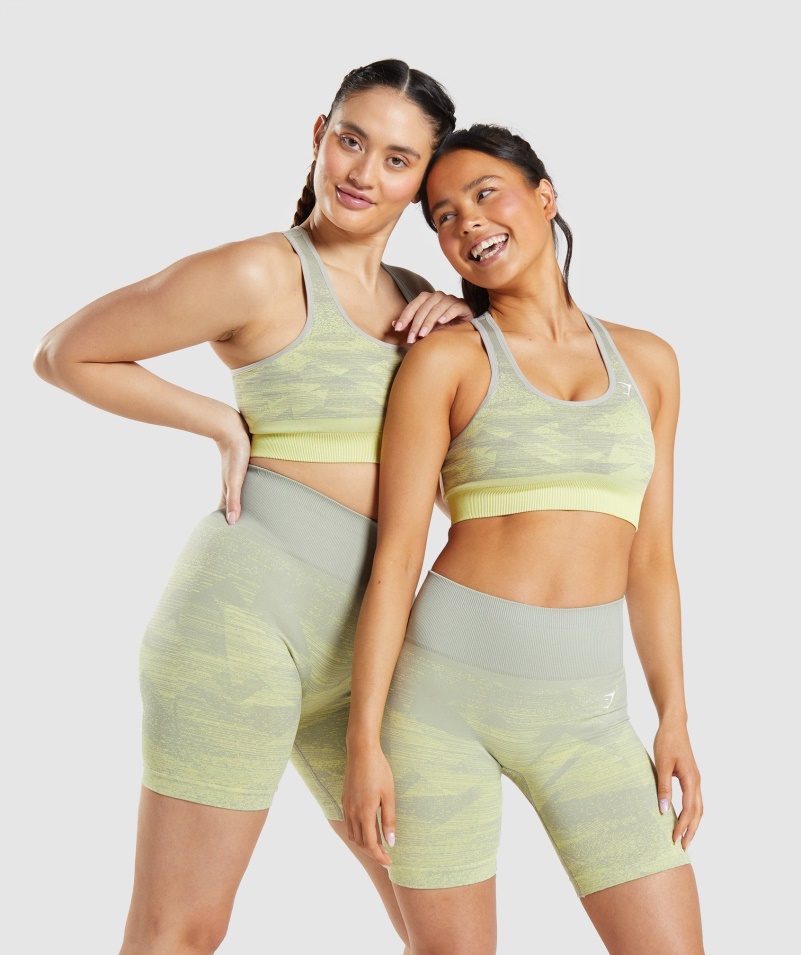 Gymshark Adapt Ombre Bezšvová športová Podprsenka Trojuholník-taupe šedá