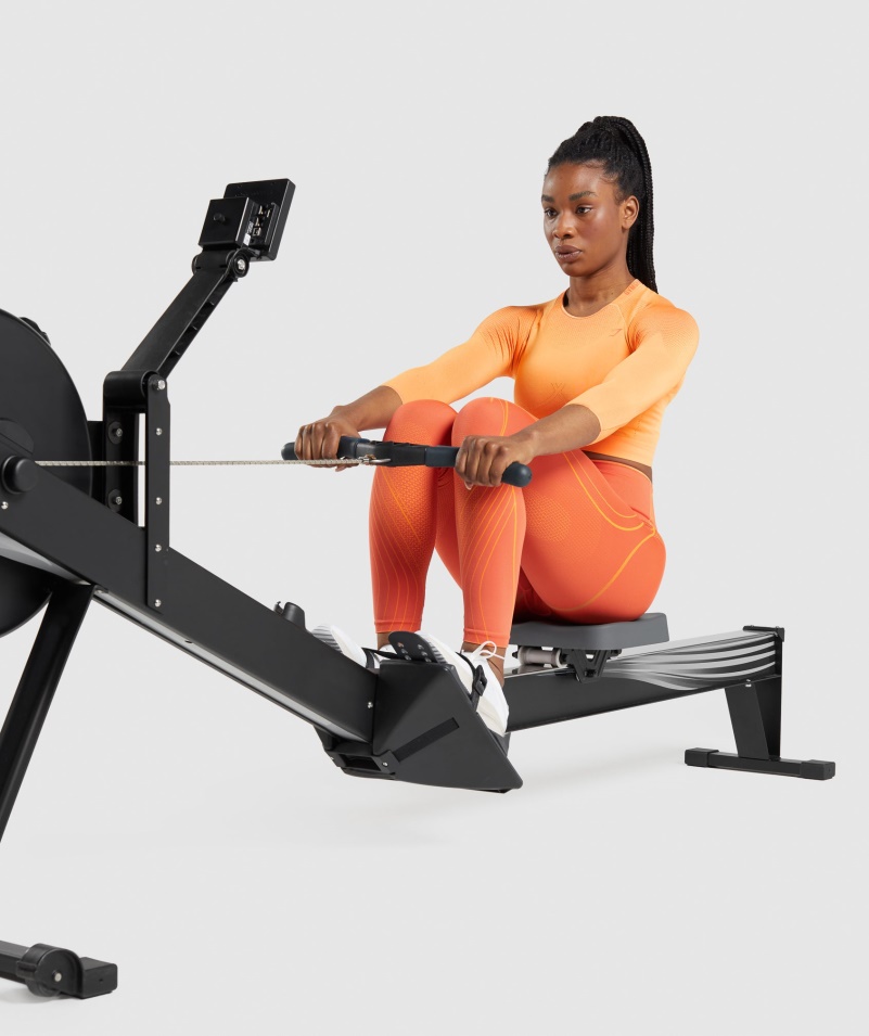 Gymshark Apex Bezšvový Crop Top Marhuľový Oranžovo-papája Oranžový