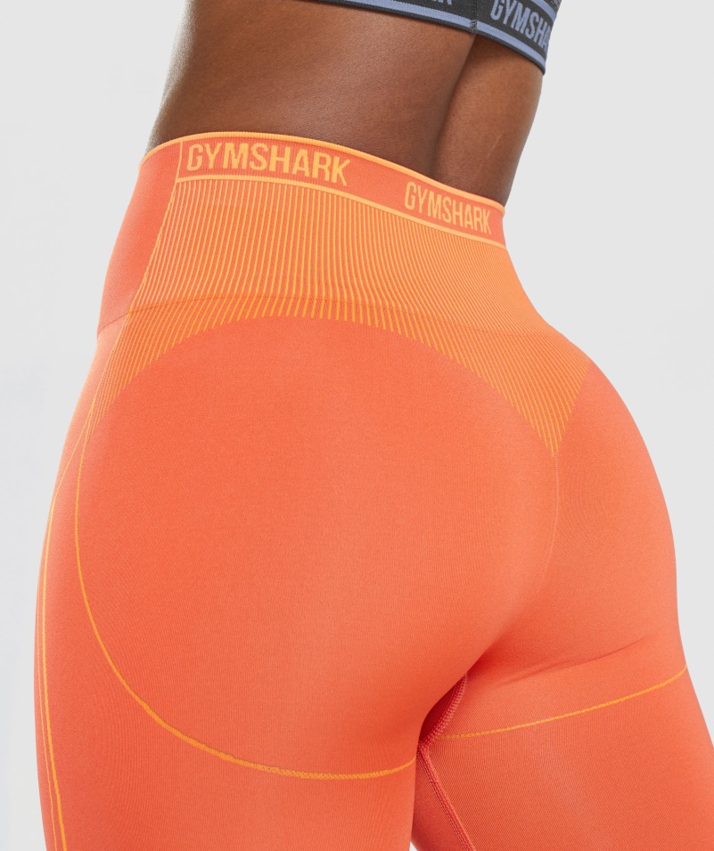 Gymshark Apex Bezšvový Výškový Krátky Papája Pomarančovo-marhuľový Pomaranč