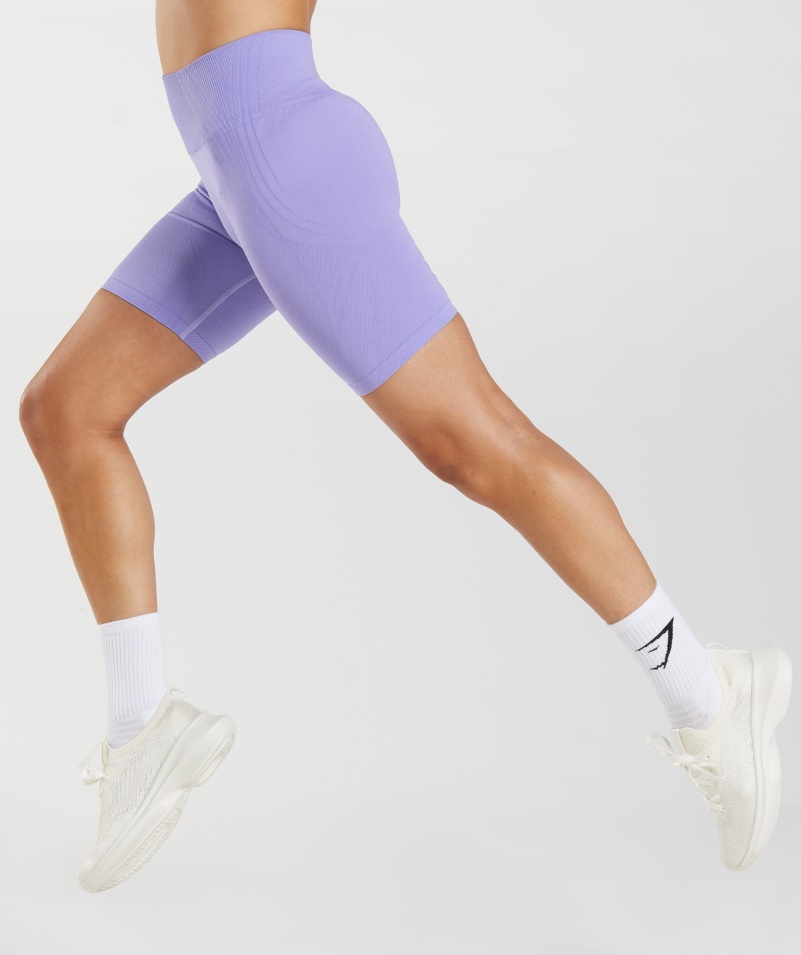 Gymshark Apex Bezšvové šortky Digitálne Fialovo-prašné Fialové