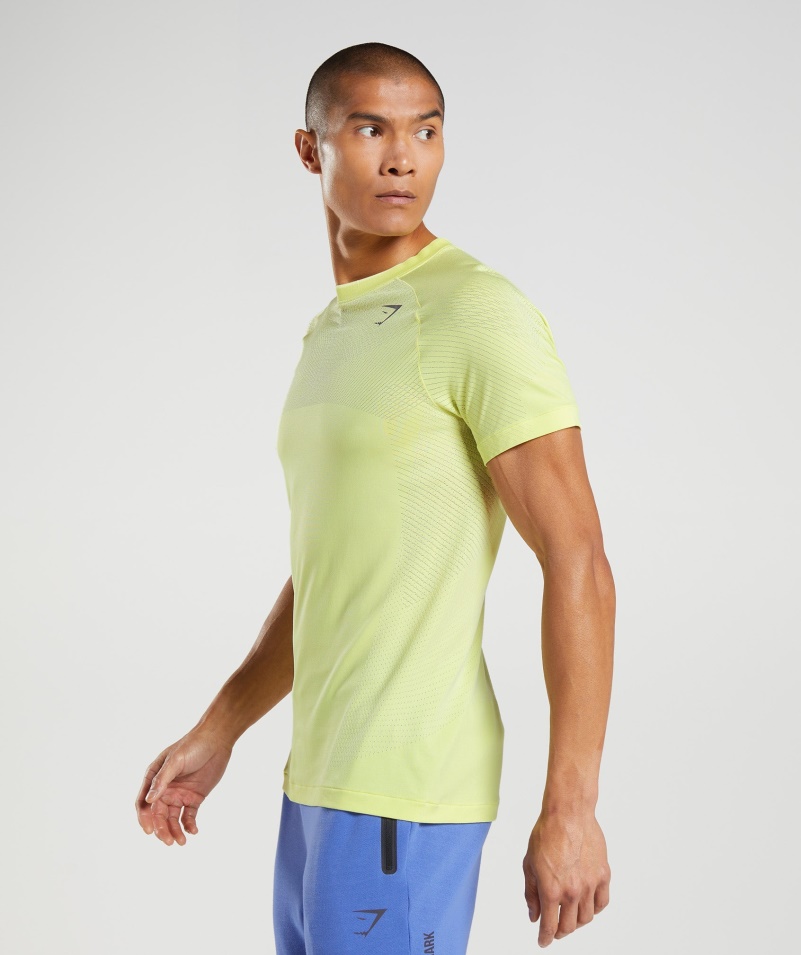 Gymshark Apex Bezšvové Tričko Svetluška Zeleno-biele