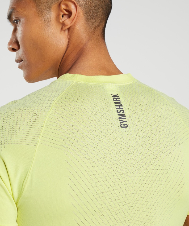 Gymshark Apex Bezšvové Tričko Svetluška Zeleno-biele