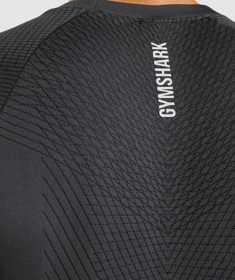 Gymshark Apex Bezšvové Tričko ónyx šedo-čierne