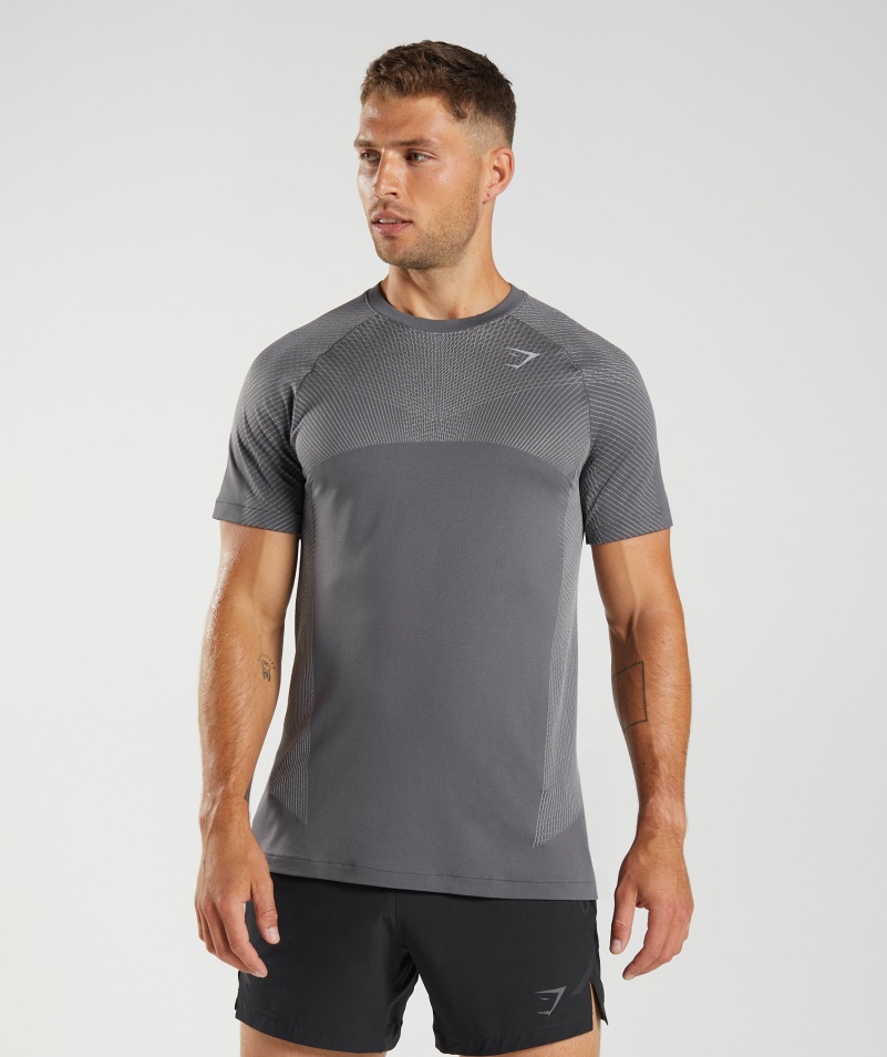 Gymshark Apex Bezšvové Tričko Silueta šedo-dymová šedá