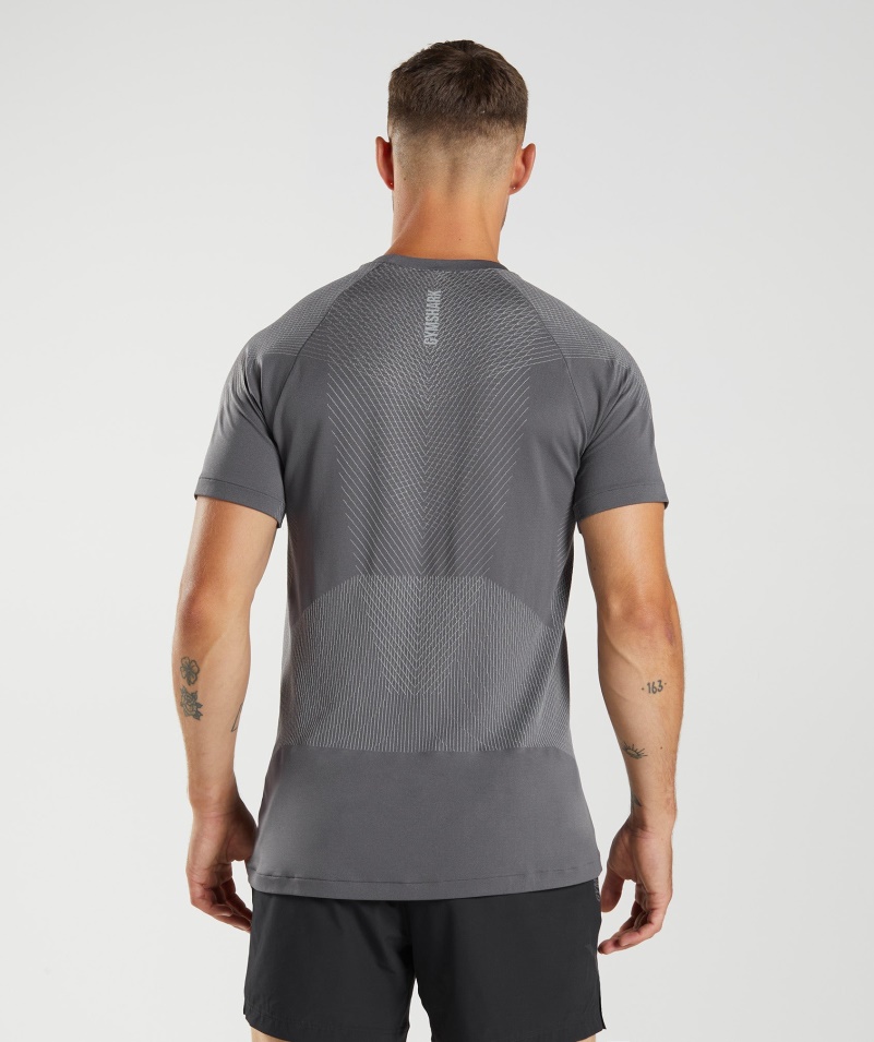 Gymshark Apex Bezšvové Tričko Silueta šedo-dymová šedá