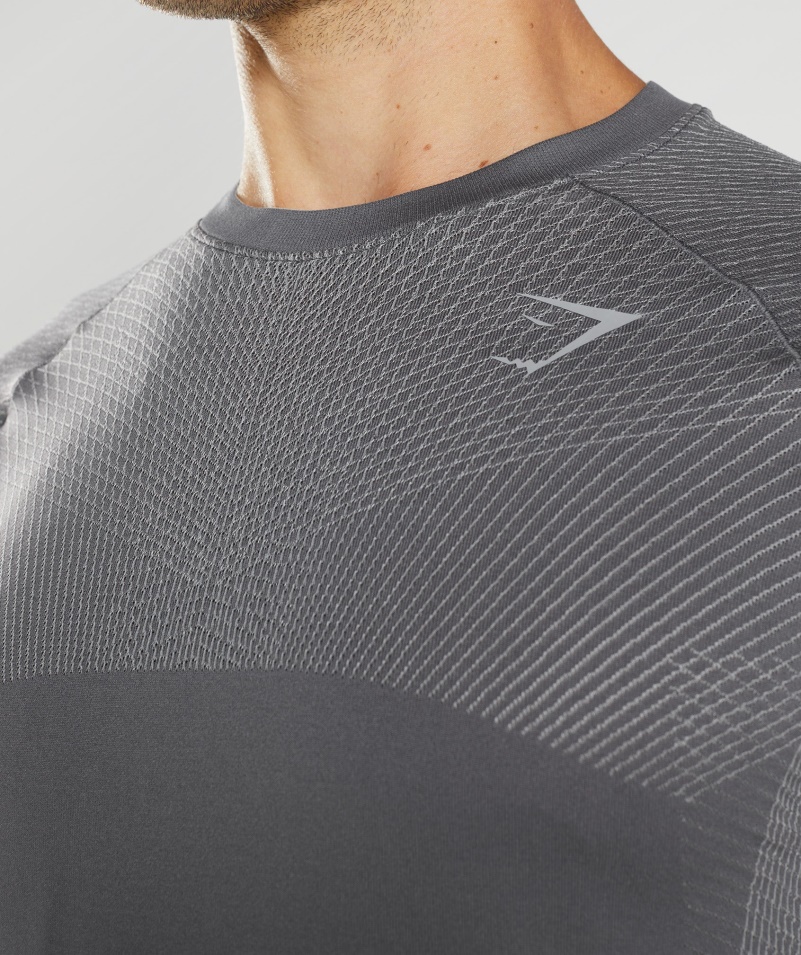 Gymshark Apex Bezšvové Tričko Silueta šedo-dymová šedá