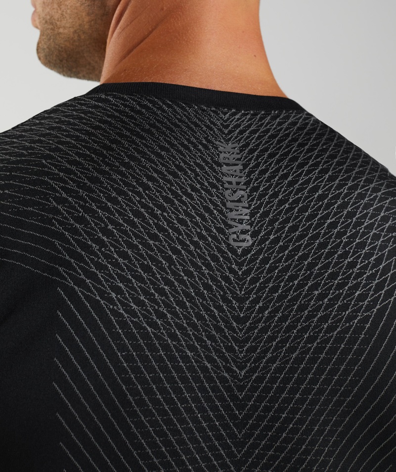 Gymshark Apex Bezšvové Tank čierno-silueta šedá