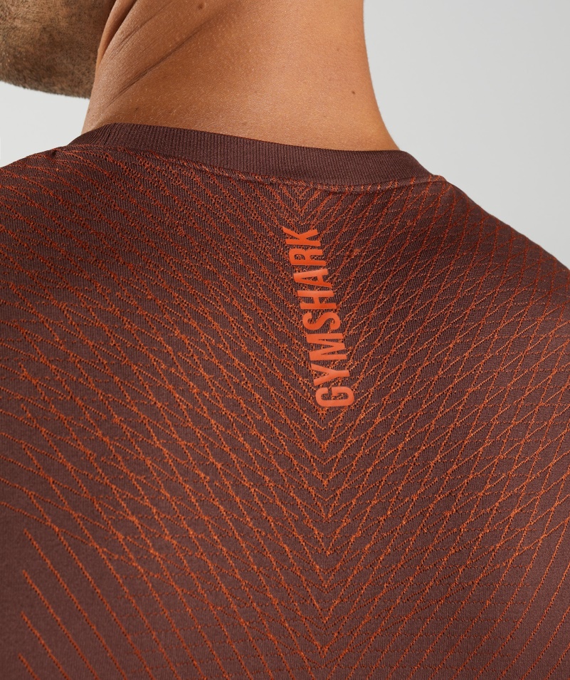 Gymshark Apex Bezšvové Tank čerešňovo Hnedo-paprikovo červené