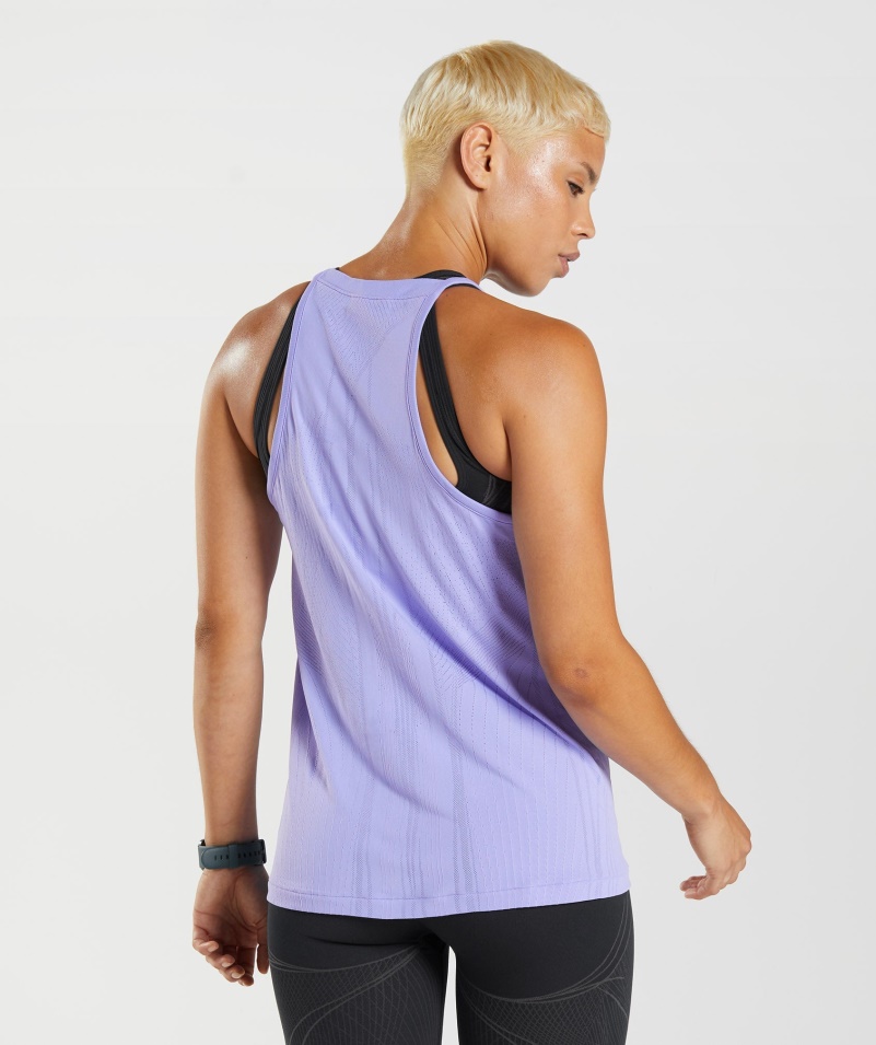 Gymshark Apex Bezšvový Tank Dusted Violet-digital Violet
