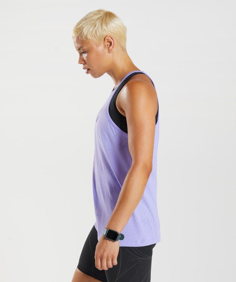 Gymshark Apex Bezšvový Tank Dusted Violet-digital Violet