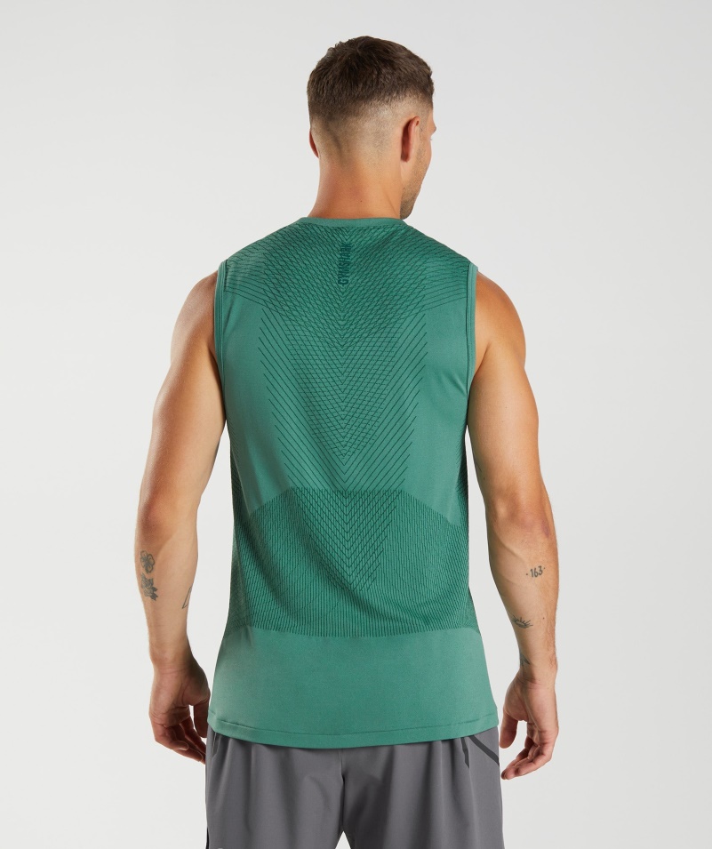 Gymshark Apex Bezšvové Tank Hoya Green-woodland Green