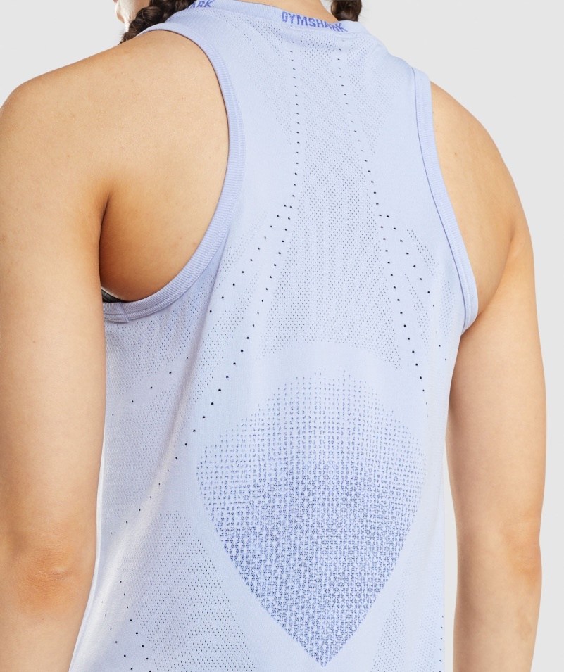 Gymshark Apex Bezšvová Nádrž Levanduľová Modrá-dvorová Modrá