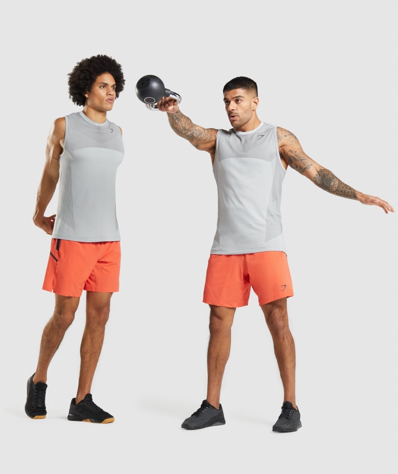 Gymshark Apex Bezšvové Tank Svetlošedo-onyxovo Sivý