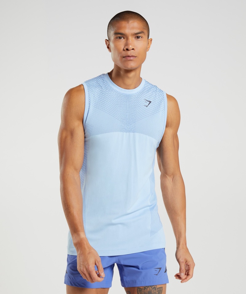 Gymshark Apex Bezšvové Tankové Obliečky Modro-kurtové Modré