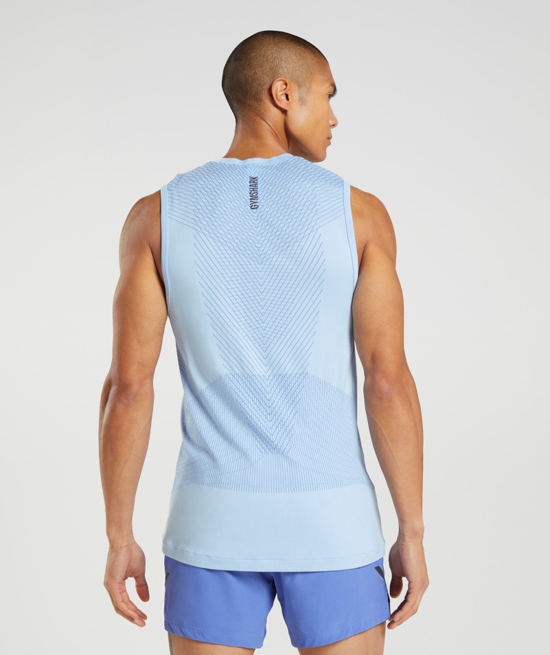 Gymshark Apex Bezšvové Tankové Obliečky Modro-kurtové Modré