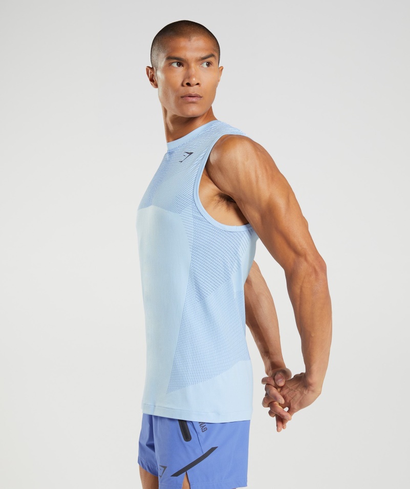 Gymshark Apex Bezšvové Tankové Obliečky Modro-kurtové Modré