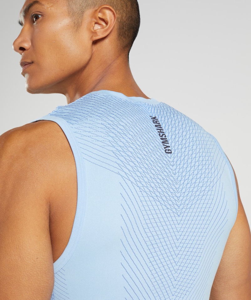 Gymshark Apex Bezšvové Tankové Obliečky Modro-kurtové Modré