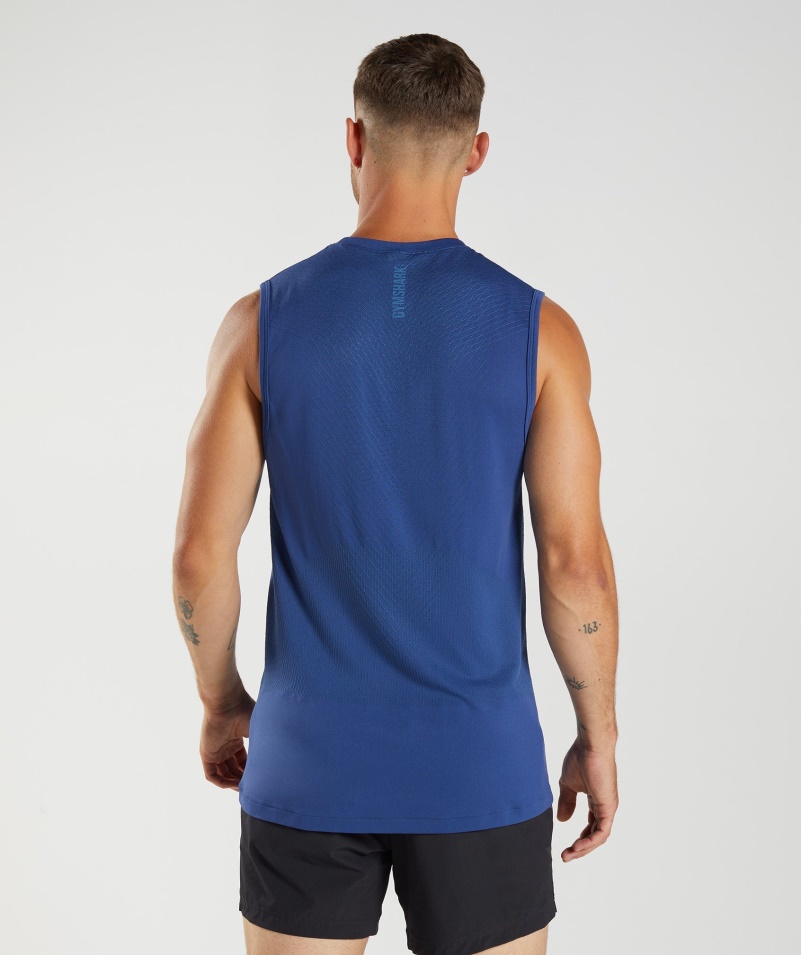 Gymshark Apex Bezšvová Nádrž Hviezdna Modrá-modrá Pri Jazere