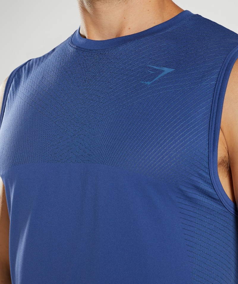 Gymshark Apex Bezšvová Nádrž Hviezdna Modrá-modrá Pri Jazere
