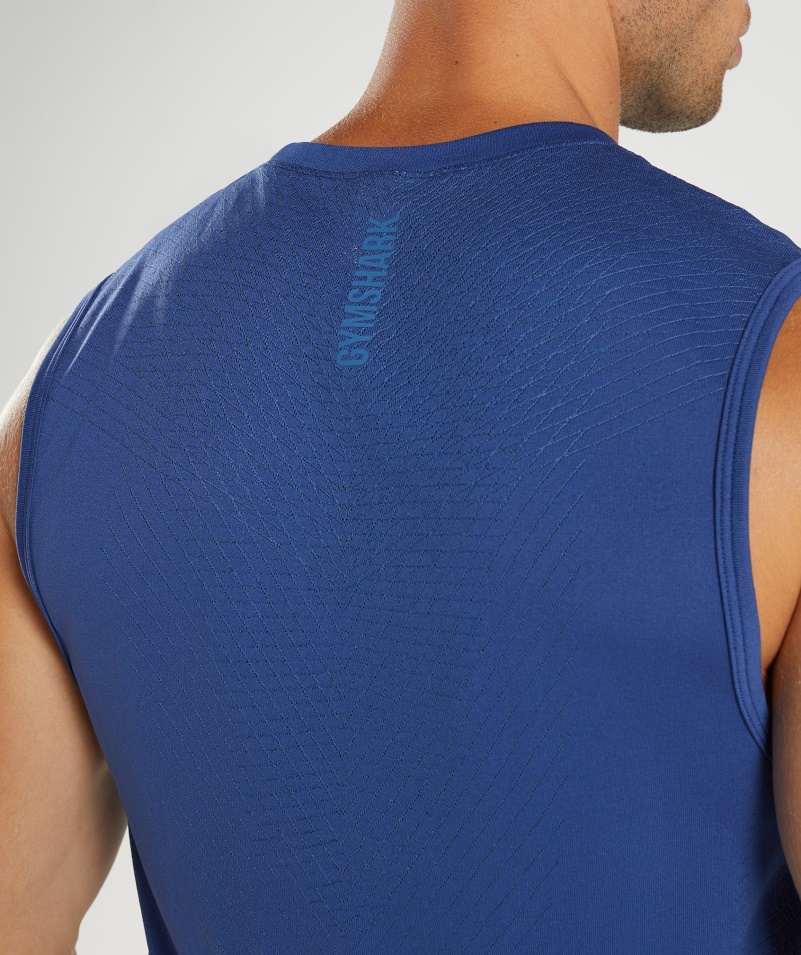 Gymshark Apex Bezšvová Nádrž Hviezdna Modrá-modrá Pri Jazere