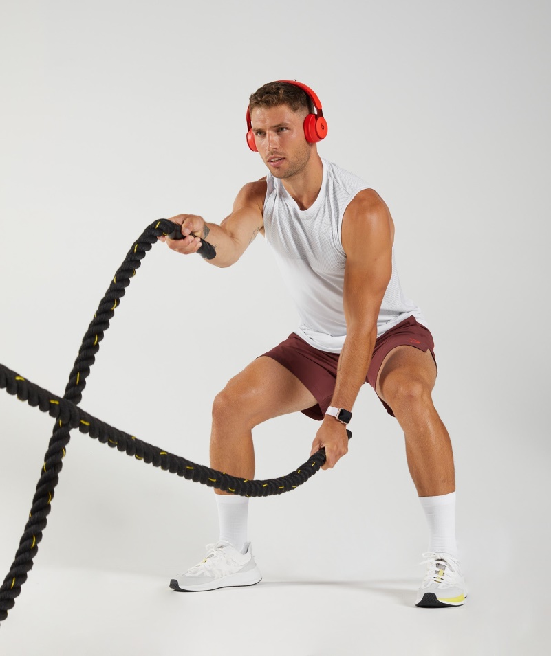 Gymshark Apex Bezšvový Tank Bielo-svetlosivý