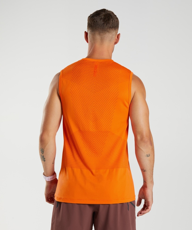 Gymshark Apex Bezšvové Tank Pikantná Oranžovo-papriková červená