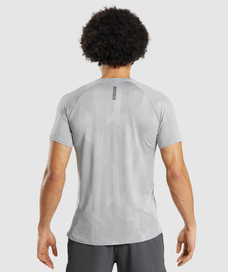 Gymshark Apex Tričko Smokey Sivo-svetlosivé