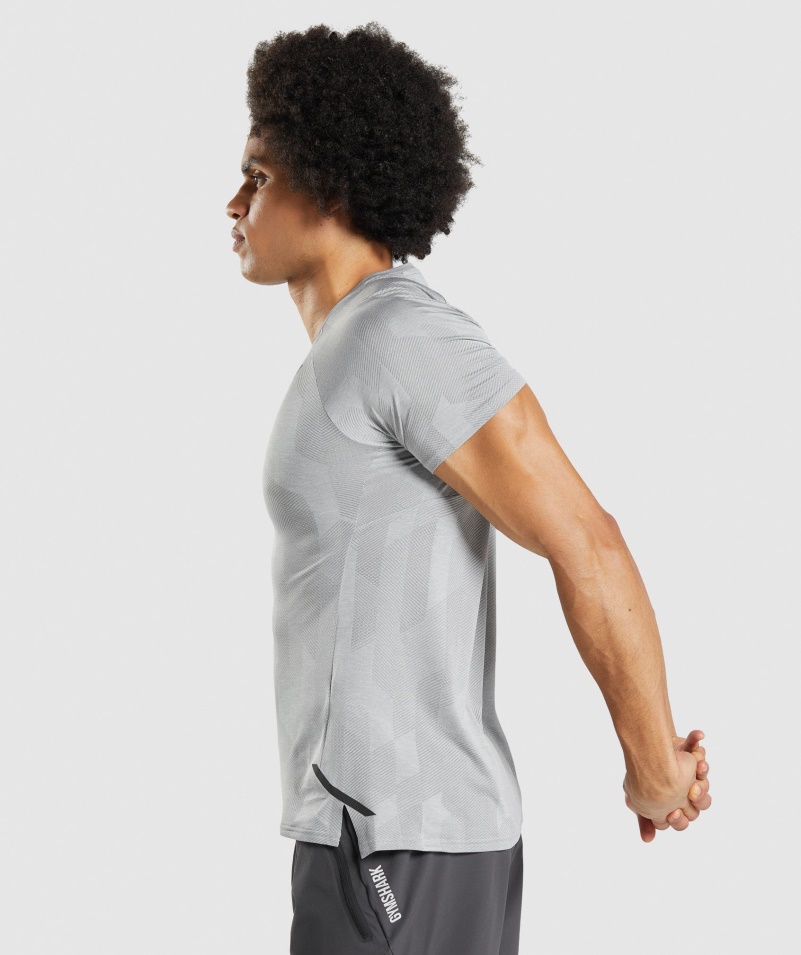 Gymshark Apex Tričko Smokey Sivo-svetlosivé