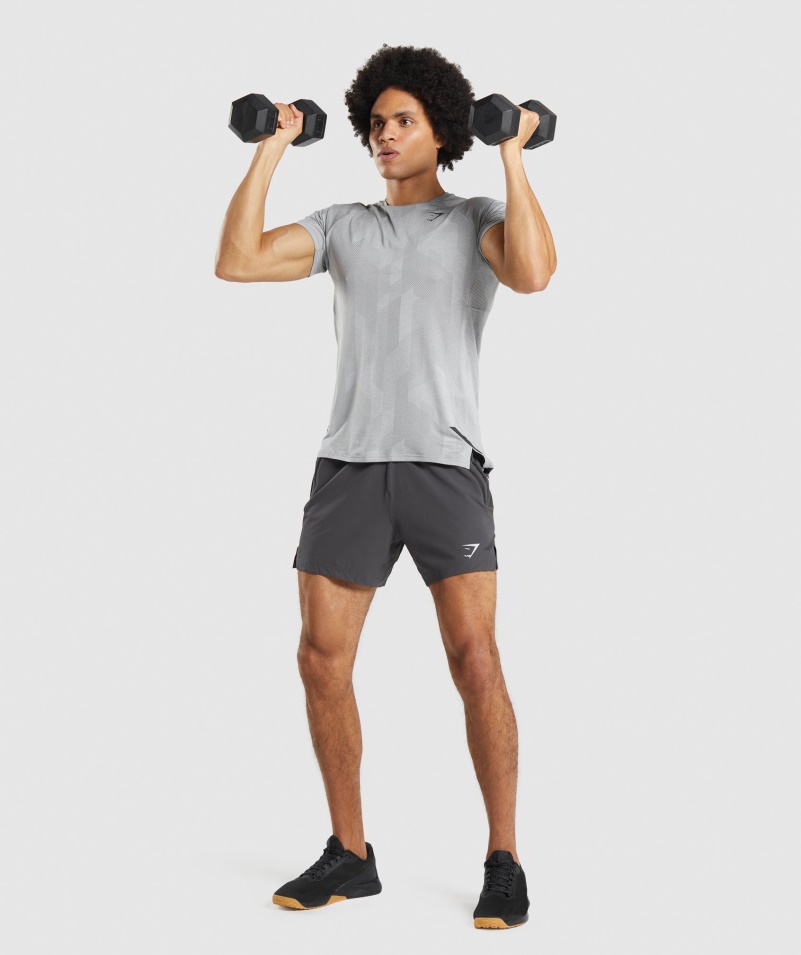 Gymshark Apex Tričko Smokey Sivo-svetlosivé
