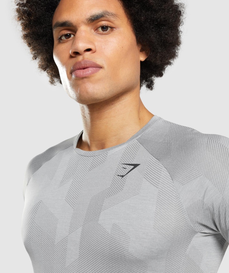 Gymshark Apex Tričko Smokey Sivo-svetlosivé