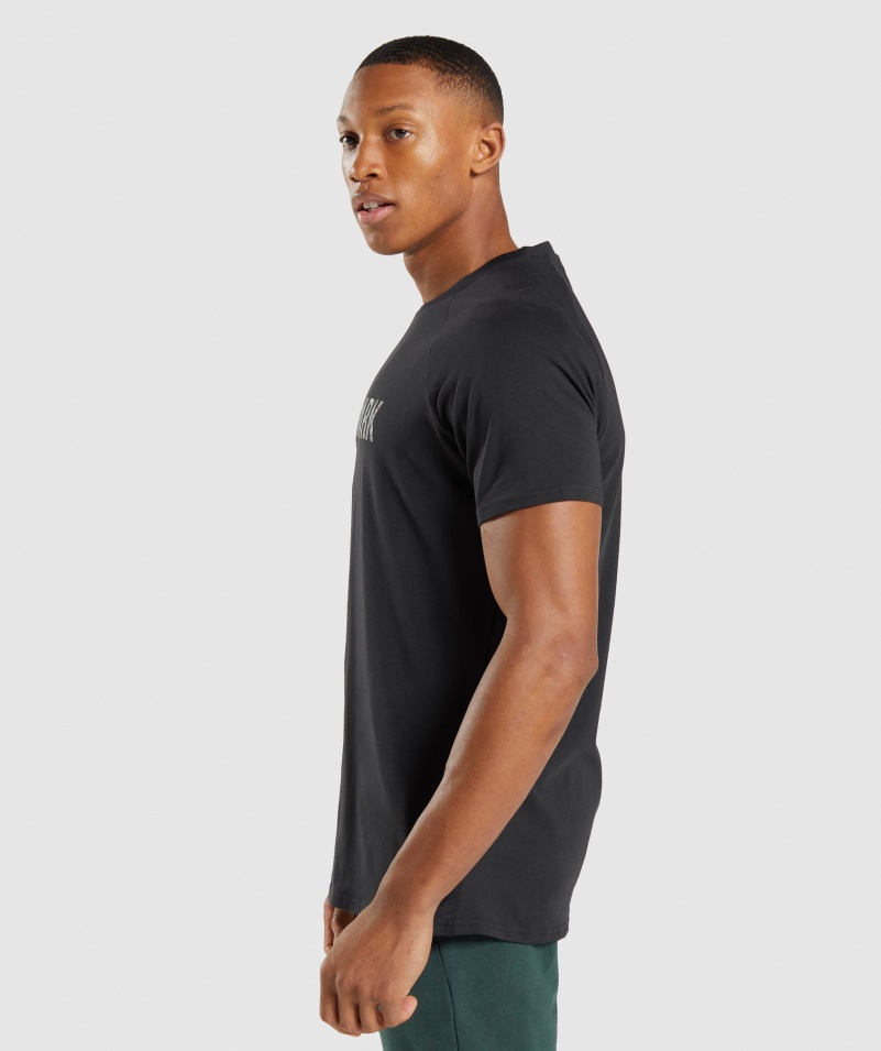 Gymshark Apollo Camo Tričko čierne