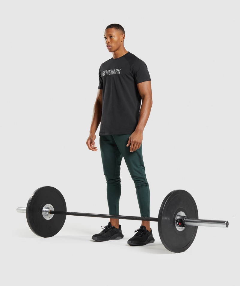 Gymshark Apollo Camo Tričko čierne
