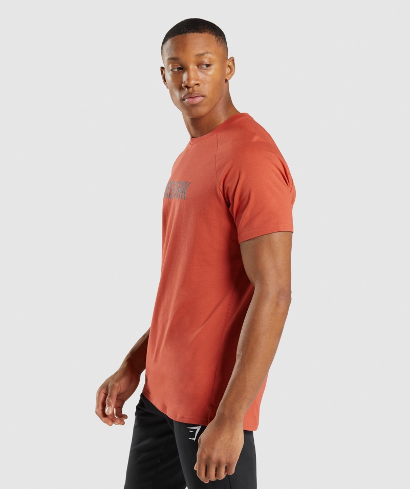 Gymshark Apollo Camo Tričko Sako červené