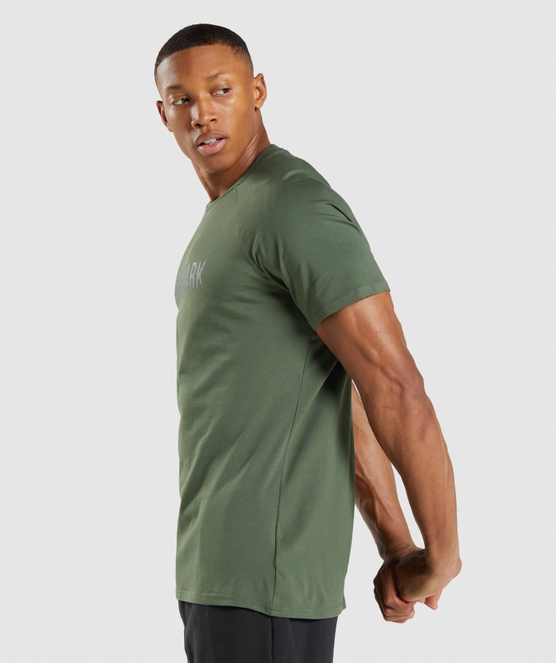 Gymshark Apollo Camo Tričko Camo Zelené