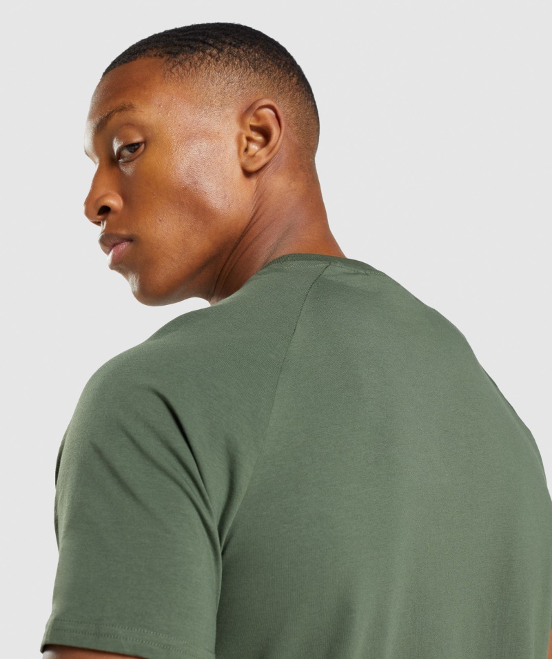 Gymshark Apollo Camo Tričko Camo Zelené