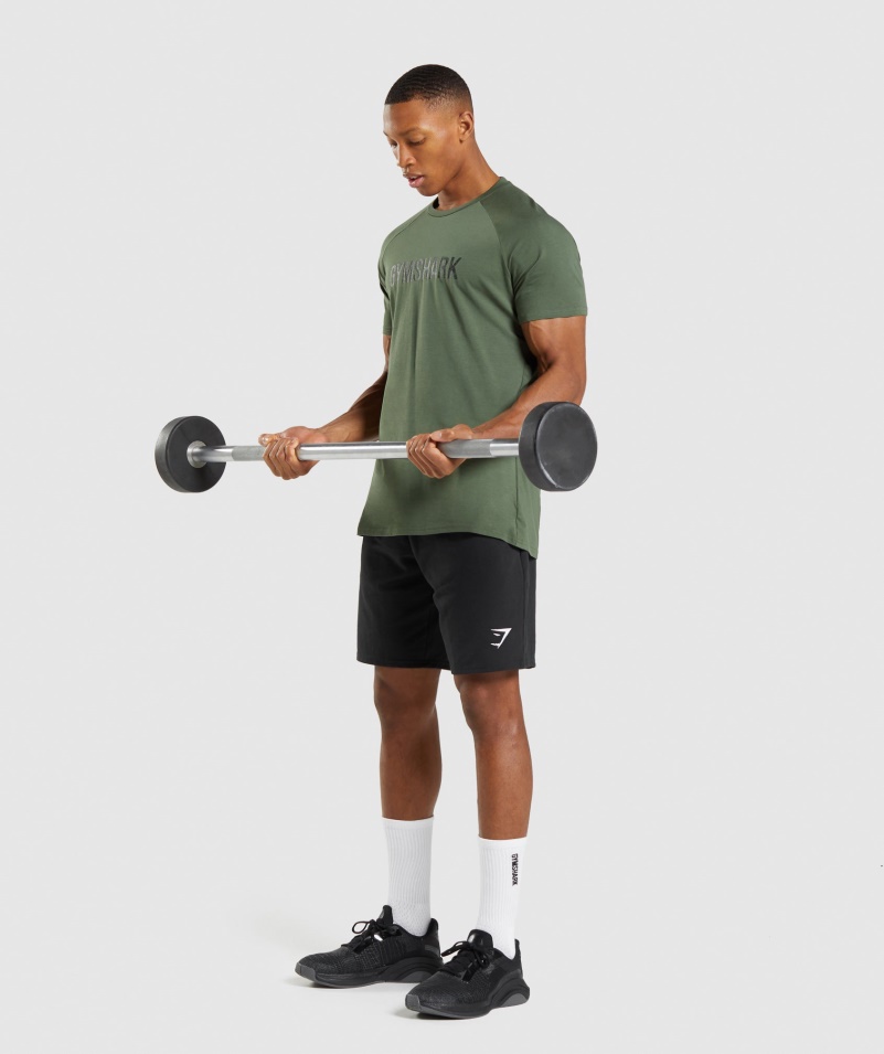 Gymshark Apollo Camo Tričko Camo Zelené