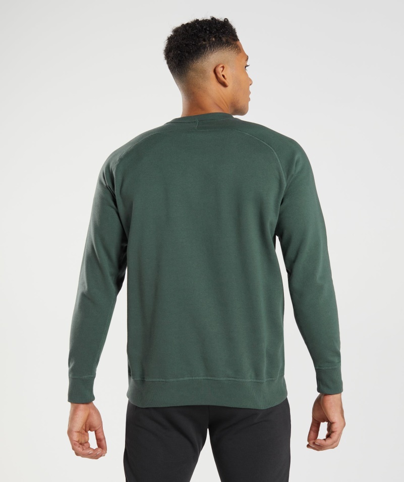 Gymshark Apollo Crew Obsidiánová Zelená