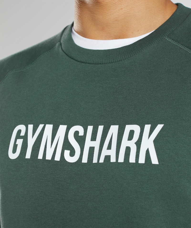 Gymshark Apollo Crew Obsidiánová Zelená
