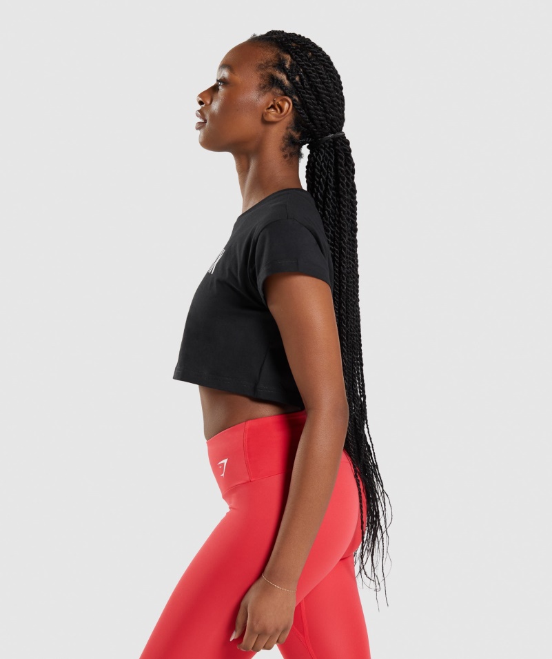 Gymshark Apollo Crop Top čierny