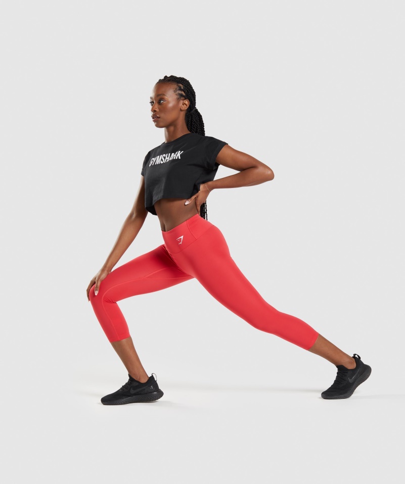 Gymshark Apollo Crop Top čierny