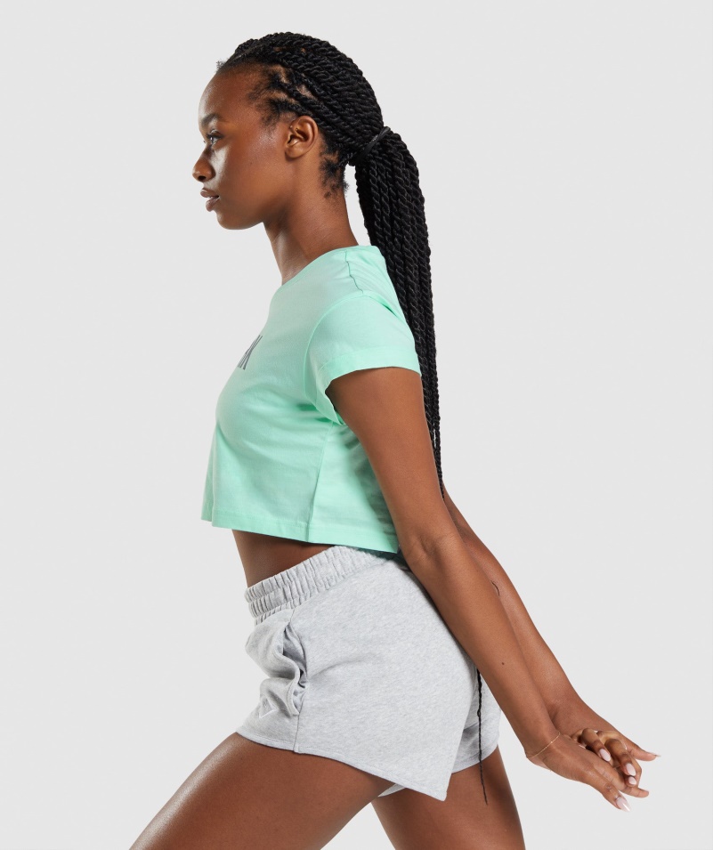 Gymshark Apollo Crop Top Turbo Blue