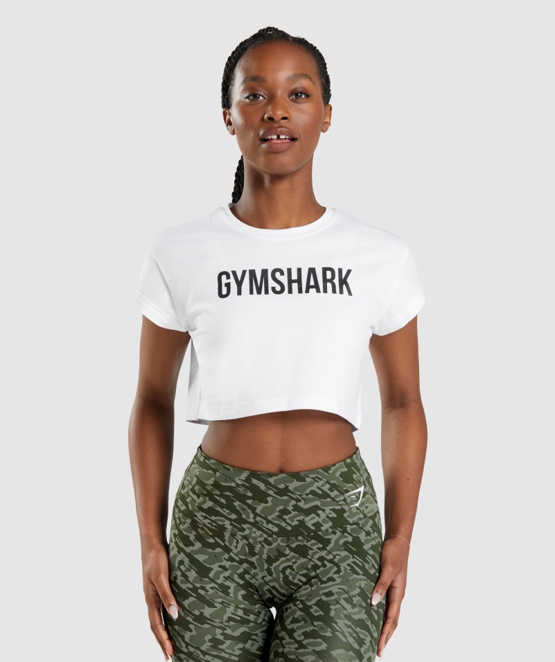 Gymshark Apollo Crop Top Biely