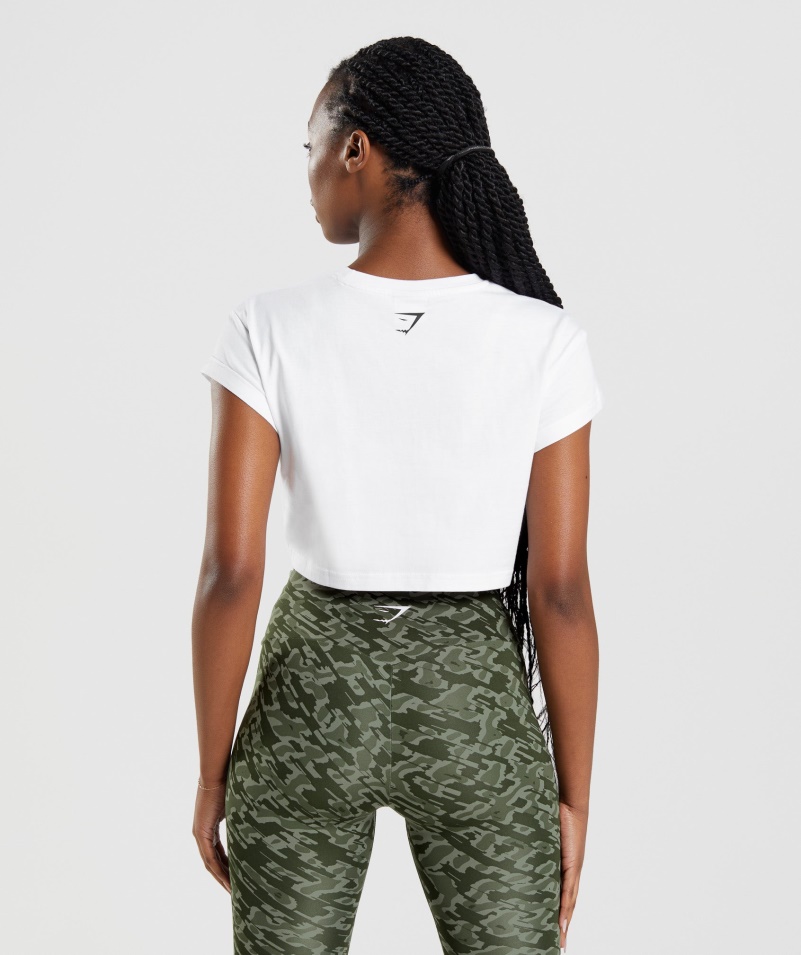 Gymshark Apollo Crop Top Biely